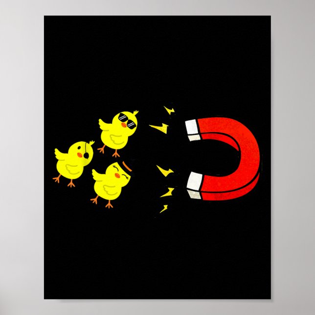 Poster Chicks With Magnet Funny Halloween Chick Magnet Va (Devant)