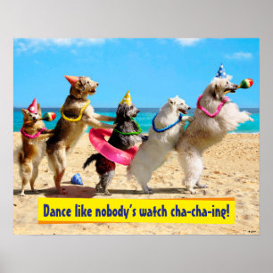 Poster Chien Anniversaire Conga Line