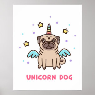 Poster Chien arc-en-ciel de Unicorne