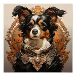 Poster Chien Art nouveau