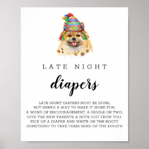 Poster Chien Baby shower Chien Chien Chien Chien Chien Po