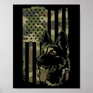 Poster Chien berger allemand - Amoureux des chiens Drapea