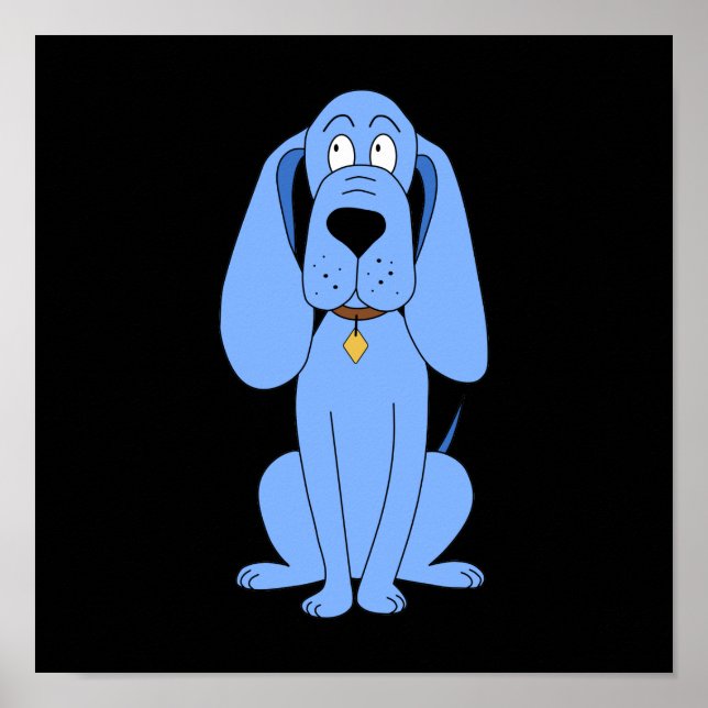 Poster Chien bleu. Hound. (Devant)