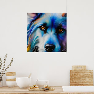 POSTER CHIEN BLUE TERRIER FERMER