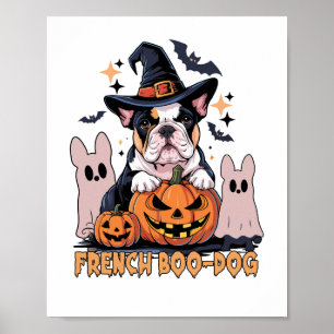 Poster Chien Boo Français Mignon Frenchie Halloween Fantô