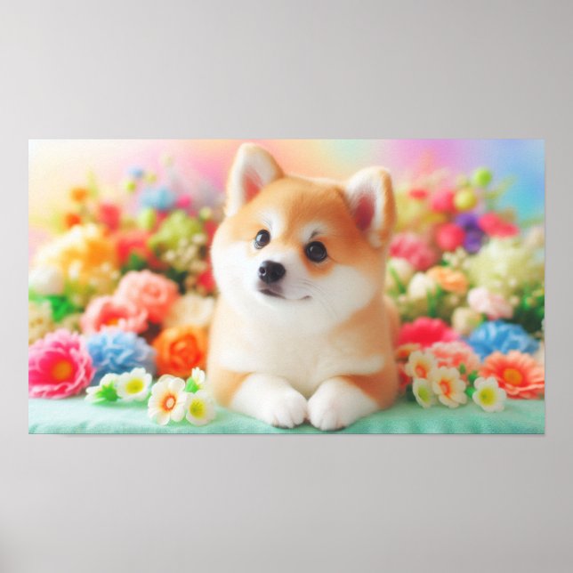 Poster Chien bouffé aux grands yeux | Image Joyeuse de an (Devant)