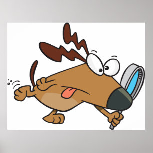 Poster Chien Brown Avec Verre Magnifique