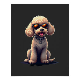 Poster Chien Caniche Drôle Amateur Animaux Graphique Chie