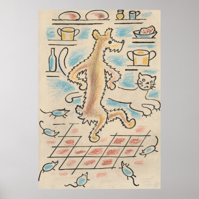 Poster Chien, chat et souris (Devant)