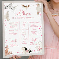 Chien Chat Paw-ty Rose Girl Birthday Milestone Sig