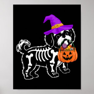 Poster Chien Chien Chien Chien Chien Halloween Squelette 