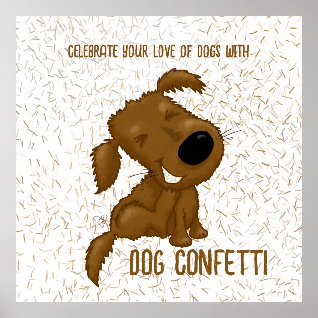 Poster Chien Confetti Chedding Chien (Devant)