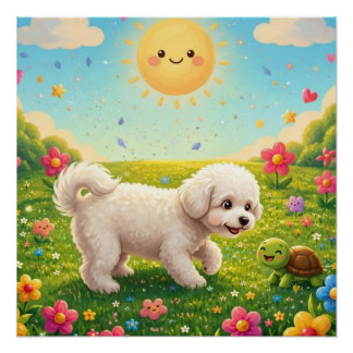 Poster Chien curieux