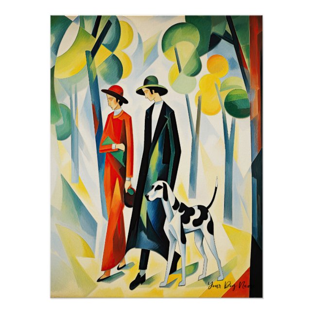 Poster Chien dalmate marchant dans le parc 03 - Madeleine (Devant)