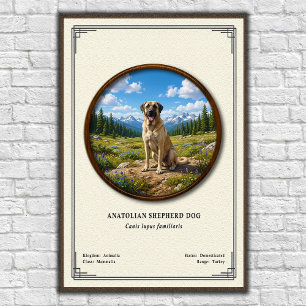 Poster Chien de berger d'Anatolie Série de zoologie