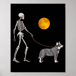 Poster Chien de bétail australien squelette marchant Hall