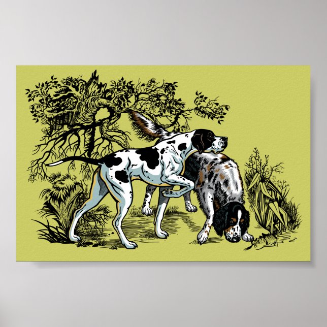 Poster chien de chasse (Devant)