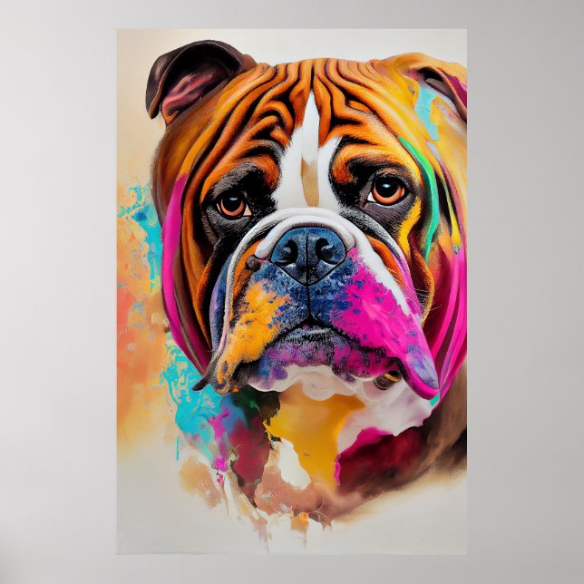 Poster Chien de chien anglais animal adorable coma animal (Devant)