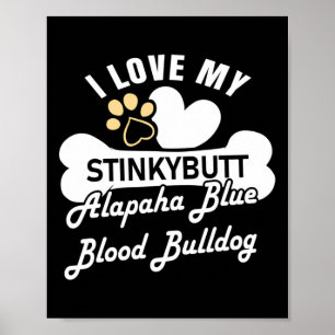 Poster Chien de Chien de Sang Bleu - Alapaha Bulldo de Sa