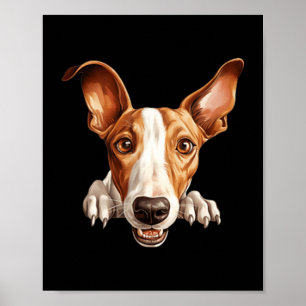 Poster Chien de Ibizan Maman Papa Regardant Puppy