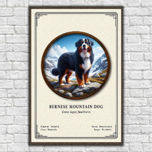 Poster Chien de montagne bernois Série de zoologie