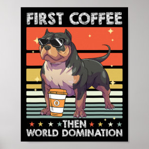 Poster Chien de race de café - animal de compagnie Americ