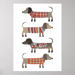 Poster Chien de saucisse Dachshund