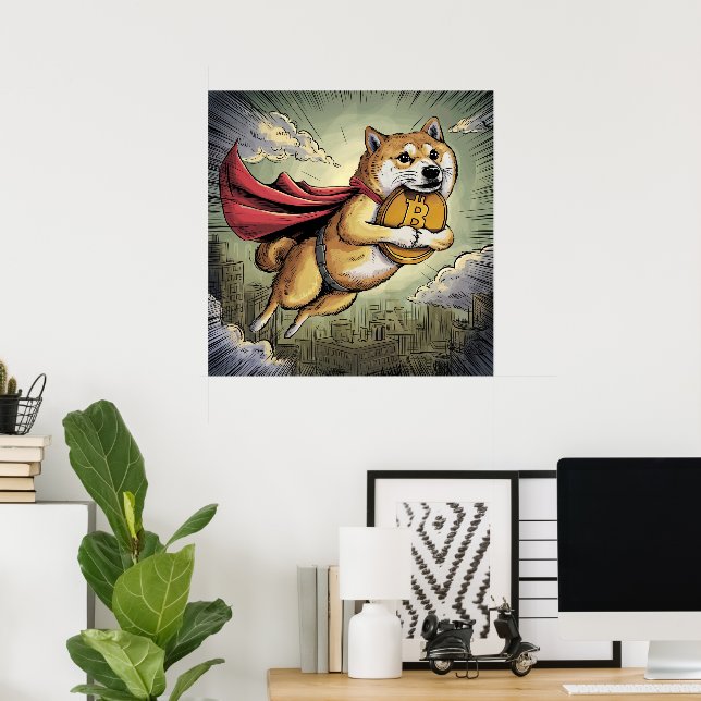 Poster Chien de Shiba Inu (Bureau à domicile)
