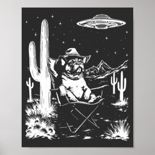 Poster Chien de taureau français - OVNI