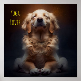 Poster Chien de Yoga mignon - AI