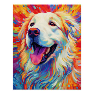 Poster Chien des grandes Pyrénées 005 - Zetton Ziana