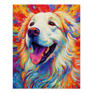 Poster Chien des grandes Pyrénées 005 - Zetton Ziana