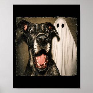 Poster Chien drôle selfie Grand Danois Chien mignon Fantô
