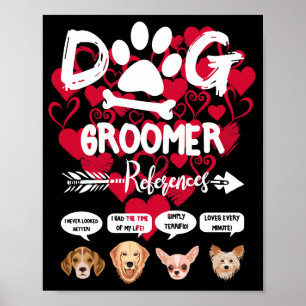 Poster Chien Groomer Références Cadeau Grooming Chien Sal