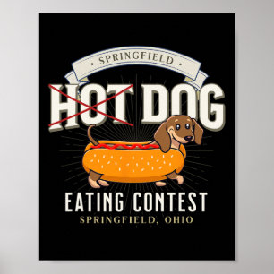 Poster Chien Manger À Springfield Ohio