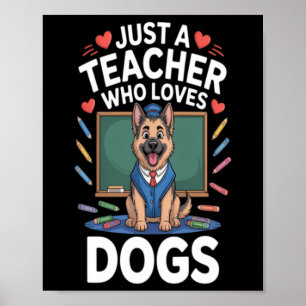 Poster Chien Mignon À L'école