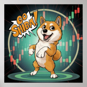 Poster Chien mignon Shiba Inu