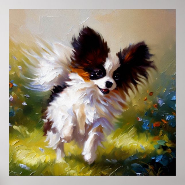Poster Chien papillon (Devant)