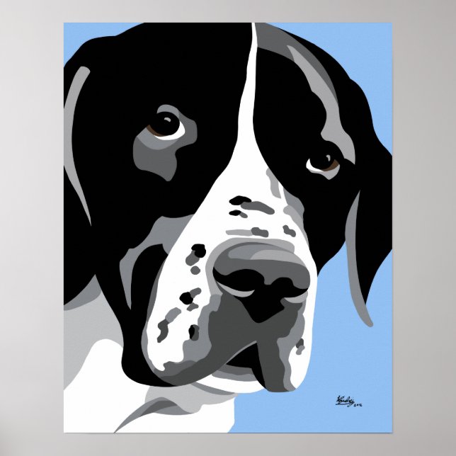 Poster Chien pointer anglais (Devant)