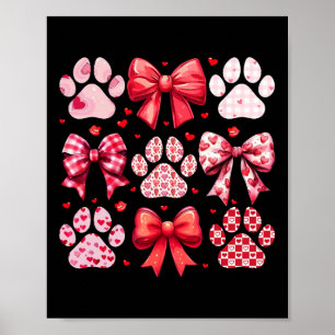 Poster Chien Saint-Valentin Coquette Joli Empreinte de Pa