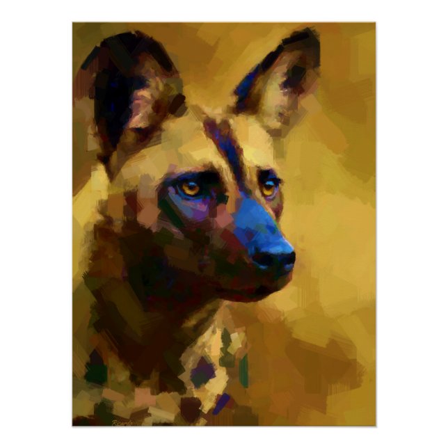 Poster Chien sauvage africain (Devant)
