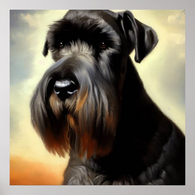 Poster Chien Schnauzer géant (Devant)