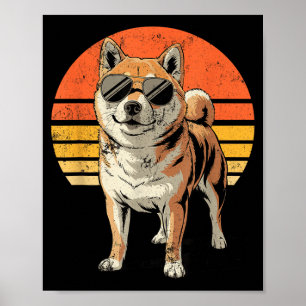 Poster Chien Shibas Inu Fiers Hommes Femmes Propriétaires