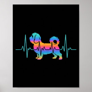 Poster Chien shih tzu chien shihtzu battement de coeur sh