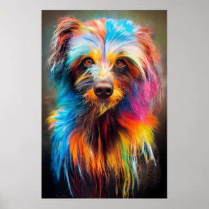 Poster Chien Teckel animal animal familier animal adorabl
