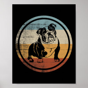 Poster Chien vintage Design Anglais Bulldog