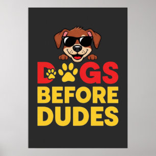 Poster Chiens avant les mecs