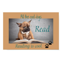 Chiens cool Lire l'affiche d'alphabétisation