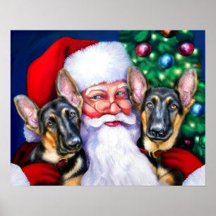 Poster Chiens de berger allemand de Santa B&T