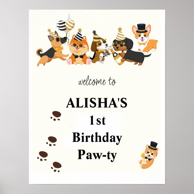 Poster Chiens de marionnettes Chiens de compagnie Bienven (Devant)